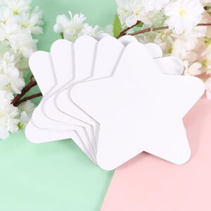 Exceart 5 Pcs Canvas Painting Board Round Edge Star Shape Blank Art Cotton Oil Paint Drawing Panel for Artist Hobby Painter Students Kids 15x15cm