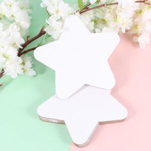 Exceart 5 Pcs Canvas Painting Board Round Edge Star Shape Blank Art Cotton Oil Paint Drawing Panel for Artist Hobby Painter Students Kids 15x15cm