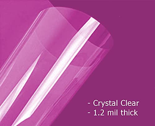 Purple Q Crafts Clear Cellophane Wrap Roll 16 Inches Wide 200 Feet Long Thick Cellophane Roll for Baskets Gifts Flowers Food Safe Cello Rolls. (16" x200')