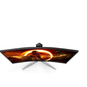 AOC C27G2Z 27" Curved Frameless Ultra-Fast Gaming Monitor, FHD 1080p, 0.5ms 240Hz, FreeSync, HDMI/DP/VGA, Height Adjustable, 3-Year Zero Dead Pixel Guarantee, Black, Xbox PS5 Switch