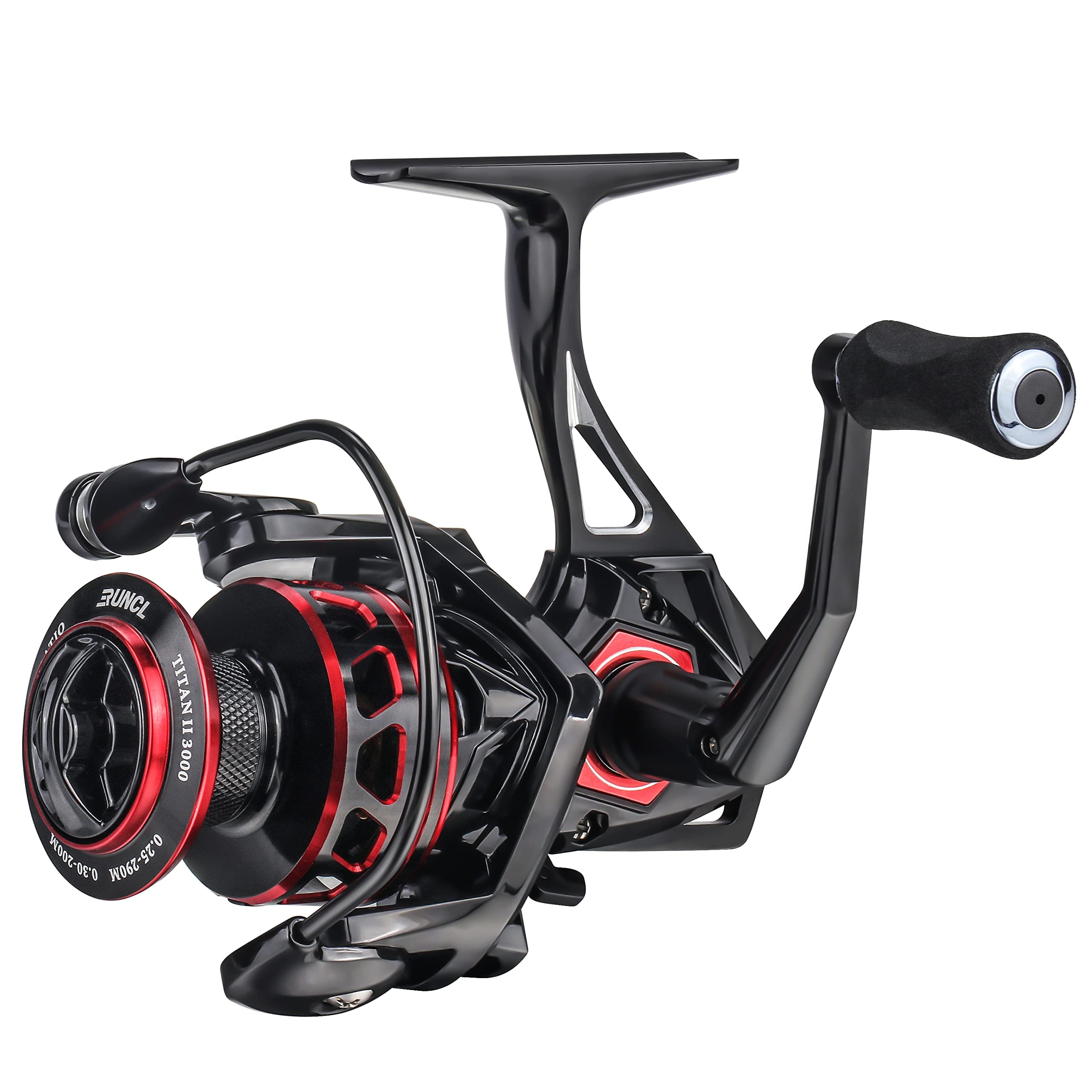 RUNCL Titan II Spinning Reel, Full Metal Body, Max Drag 44LB, 9+1 Shielded BB Ultra Smooth Powerful Saltwater Freshwater Fishing Reels, 2000, 3000, 4000, 5000, 6000 Series, Fishing Gifts for Men