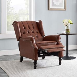 Christopher Knight Home Randy Contemporary Tufted Recliner, Cognac Brown, Dark Brown 62D x 28.5W x 29H Inch