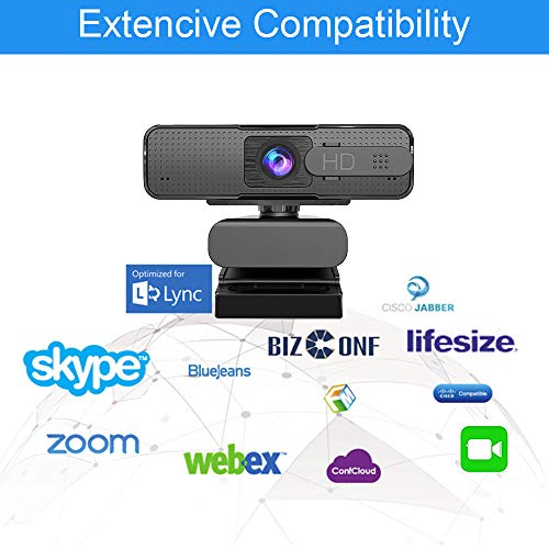 1080P Webcam with Microphone & Privacy Cover HD Autofocus USB Webcam Streaming Computer Web Camera Widescreen Video Web Cam PC Webcam for Desktop Mac Laptop Calling Recording Conferencing Gaming