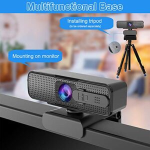 1080P Webcam with Microphone & Privacy Cover HD Autofocus USB Webcam Streaming Computer Web Camera Widescreen Video Web Cam PC Webcam for Desktop Mac Laptop Calling Recording Conferencing Gaming