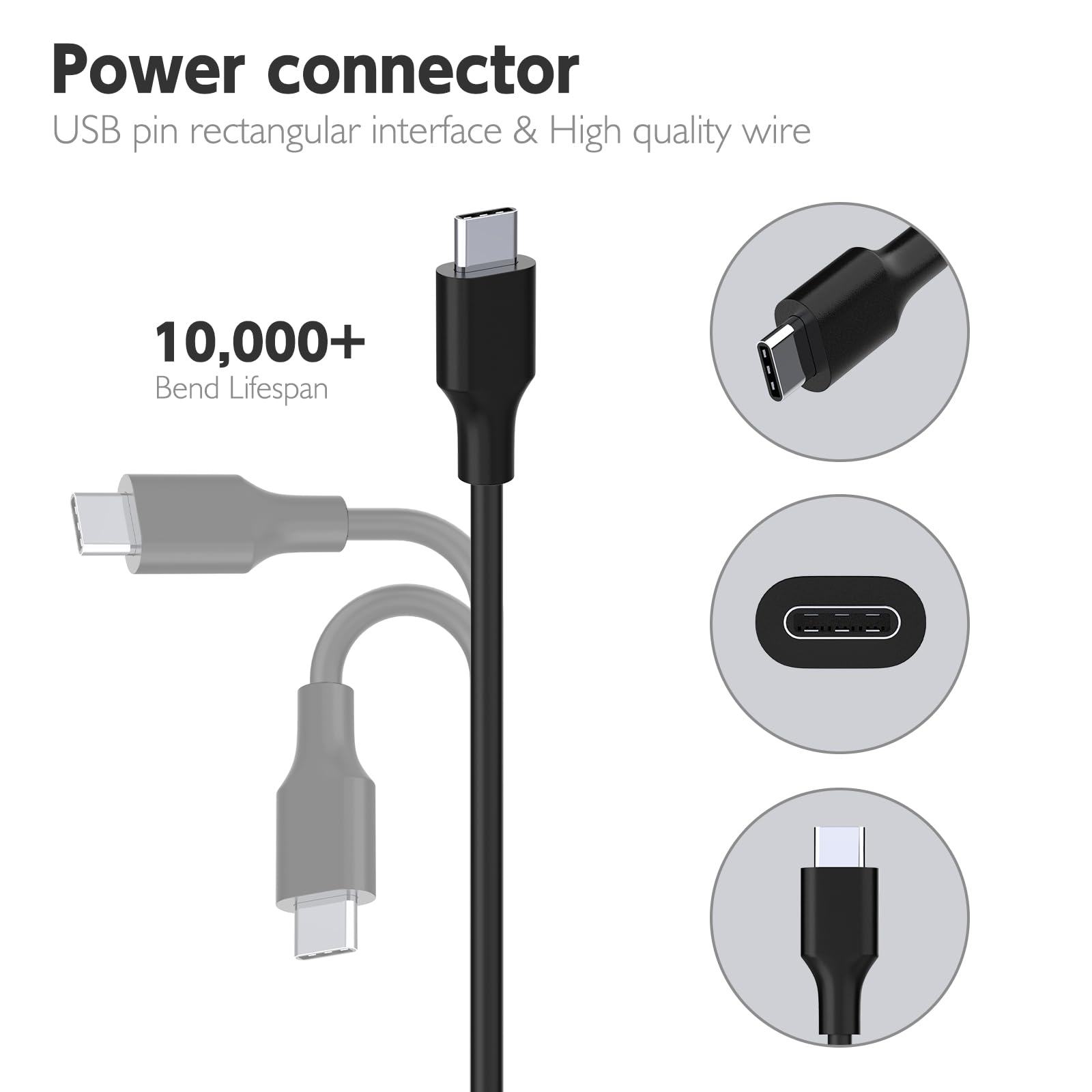 65W 45W USB C Laptop Charger for Lenovo Yoga 720 730 920 C740 C940 C930 730S C630 S730 910 720-13IKB 730-13ikb Type C IdeaPad-Yoga Series ThinkPad Chromebook Laptop Power Adapter