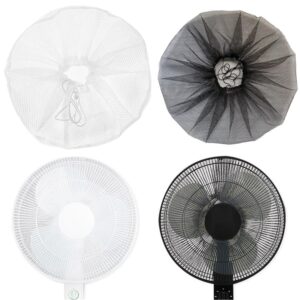 2 pack-18" fan safety protection cover,kid children finger protect fan net guard,washable pedestal fan dustproof cover,summer home fan safety dust cover for parents of toddlers(1pcs/black+1pcs/white)