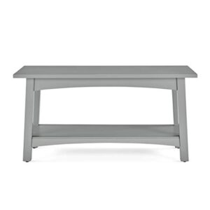 Alaterre Furniture Craftsbury 36" W Wood Entryway Bench, Gray