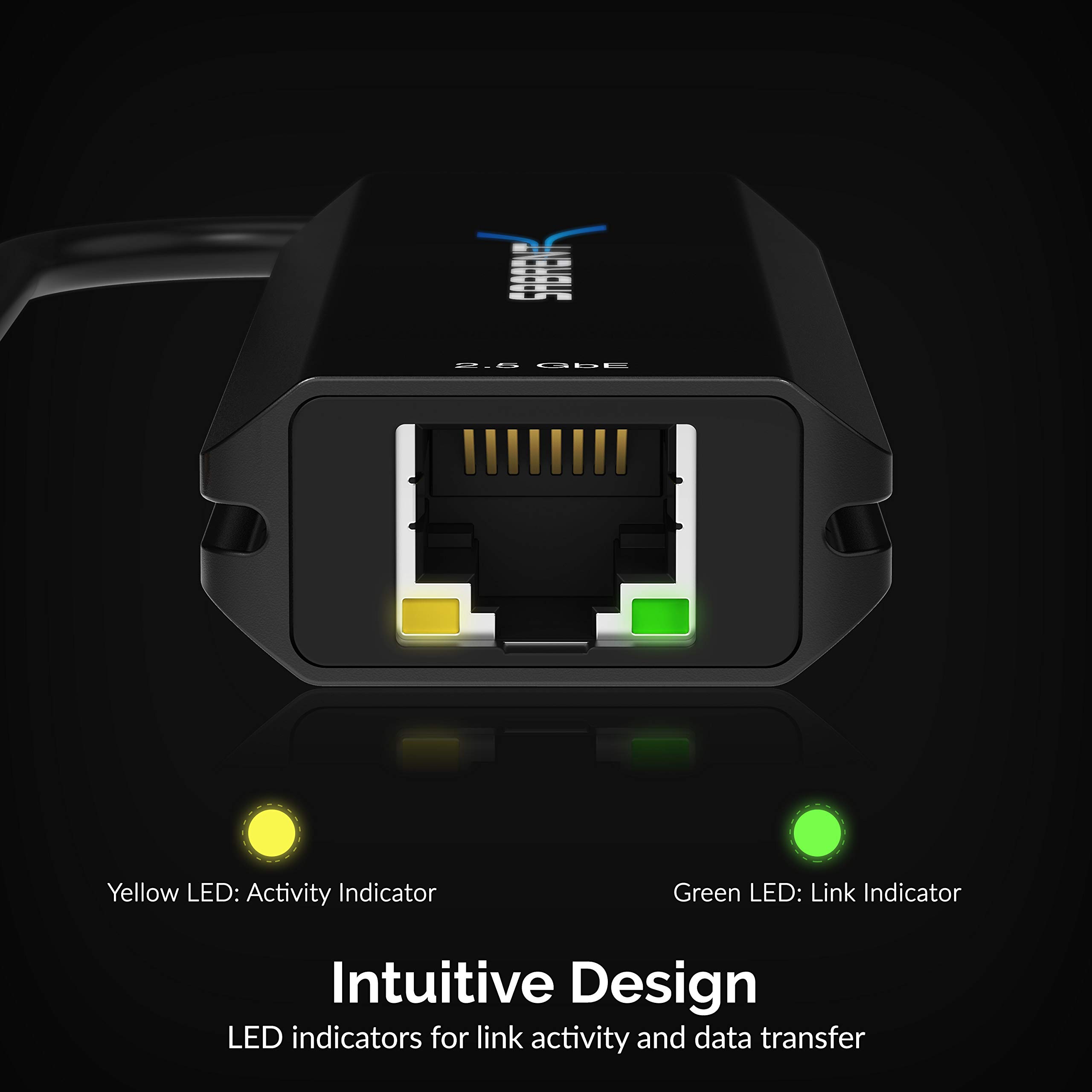 SABRENT USB Type-A or Type-C to 2.5 Gigabit Ethernet Adapter 10/100/1000/2500 (NT-S25G)