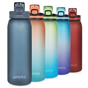 Opard 30oz Sports Water Bottle with Leak Proof Flip Top Lid BPA Free Tritan Reusable Plastic for Gym and Outdoor