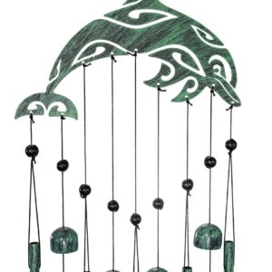 VP Home 28.5" H Tribal Dolphin Wind Chimes for Outside Unique Tribal Dolphin Windchimes for Outdoor Decorations Garden Decor Dolphin Cimes for Women, Mom, Grandma, Unisex