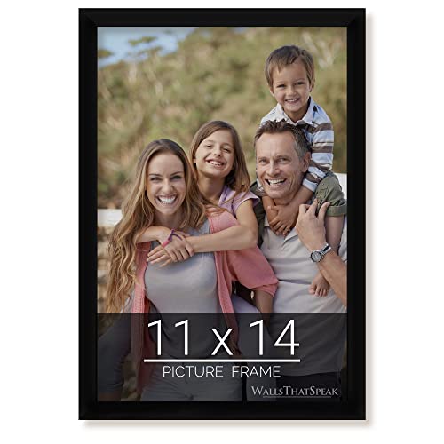 wallsthatspeak 11x14 Black Picture Frame for Puzzles Posters Photos or Artwork