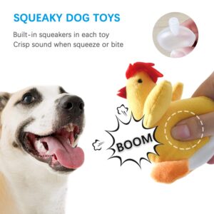 LEGEND SANDY Squeaky Plush Dog Toy Pack for Puppy, Small Stuffed Puppy Chew Toys 6 Dog Toys Bulk with Squeakers, Cute Soft Pet Toy for Small Medium Size Dogs