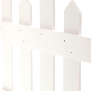 2-Piece Mini White Picket Fence for Christmas Tree or Garden Border (5 Feet Length x 1 Foot Height)