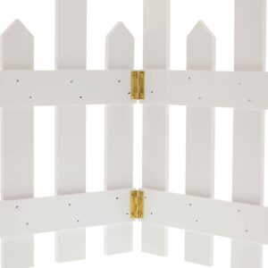 2-Piece Mini White Picket Fence for Christmas Tree or Garden Border (5 Feet Length x 1 Foot Height)