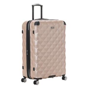 Kenneth Cole REACTION Diamond Tower Collection Lightweight Hardside Expandable 8-Wheel Spinner Travel Luggage, Rose Champagne, 2-Piece Set (20" & 28")