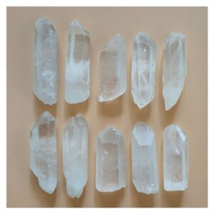 Colorsheng 10 Pcs Natural Rough Quartz Crystal Column Points Shards (1"- 2")