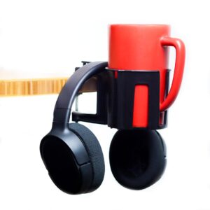 Cup-Holster - The Best Anti-Spill Cup Holder for Your Desk or Table (Black, 2)