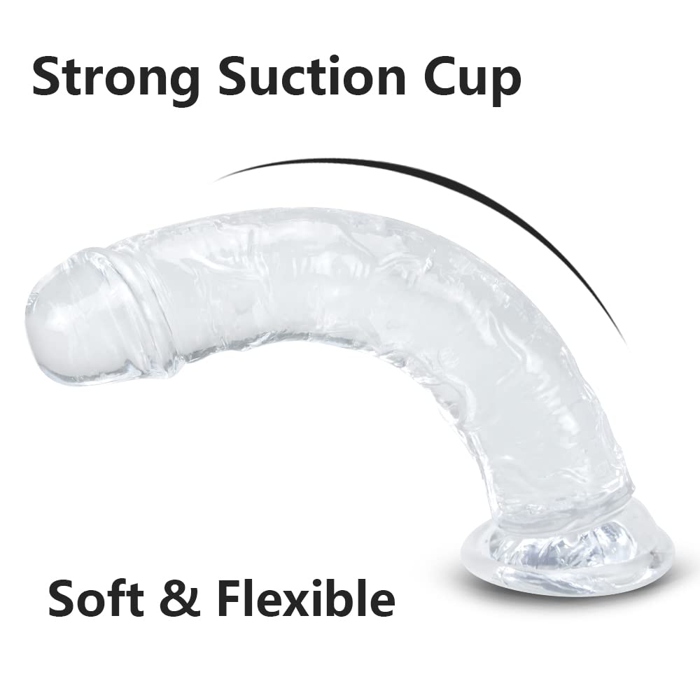 Umania 10 * 1.9 Inch Big Dildo for Sex Women Realistic, Body-Safe Material Lifelike Large Penis with Strong Suction Cup for Hands-Free Used for Women or Men