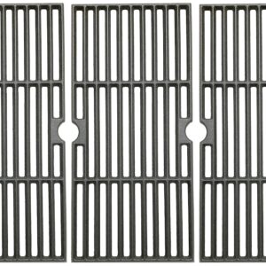 Votenli C6161C (3-Pack) 16 4/9'' Cast Iron Grid Grates for Dyna Glo DGF493BNP, DGH474CRP, for Backyard Grill Parts BY13-101-001-12, Kenmore 146.23678310, 146.23681310, Uniflame Grill GBC1030WRS