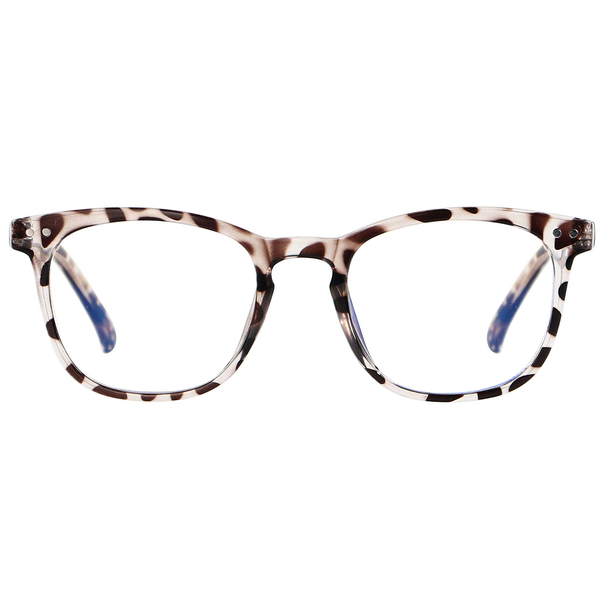 ANDWOOD Blue Light Blocking Glasses Women Men Computer Small Face Frame Bluelight Blocker Teens Square Frame Leopard