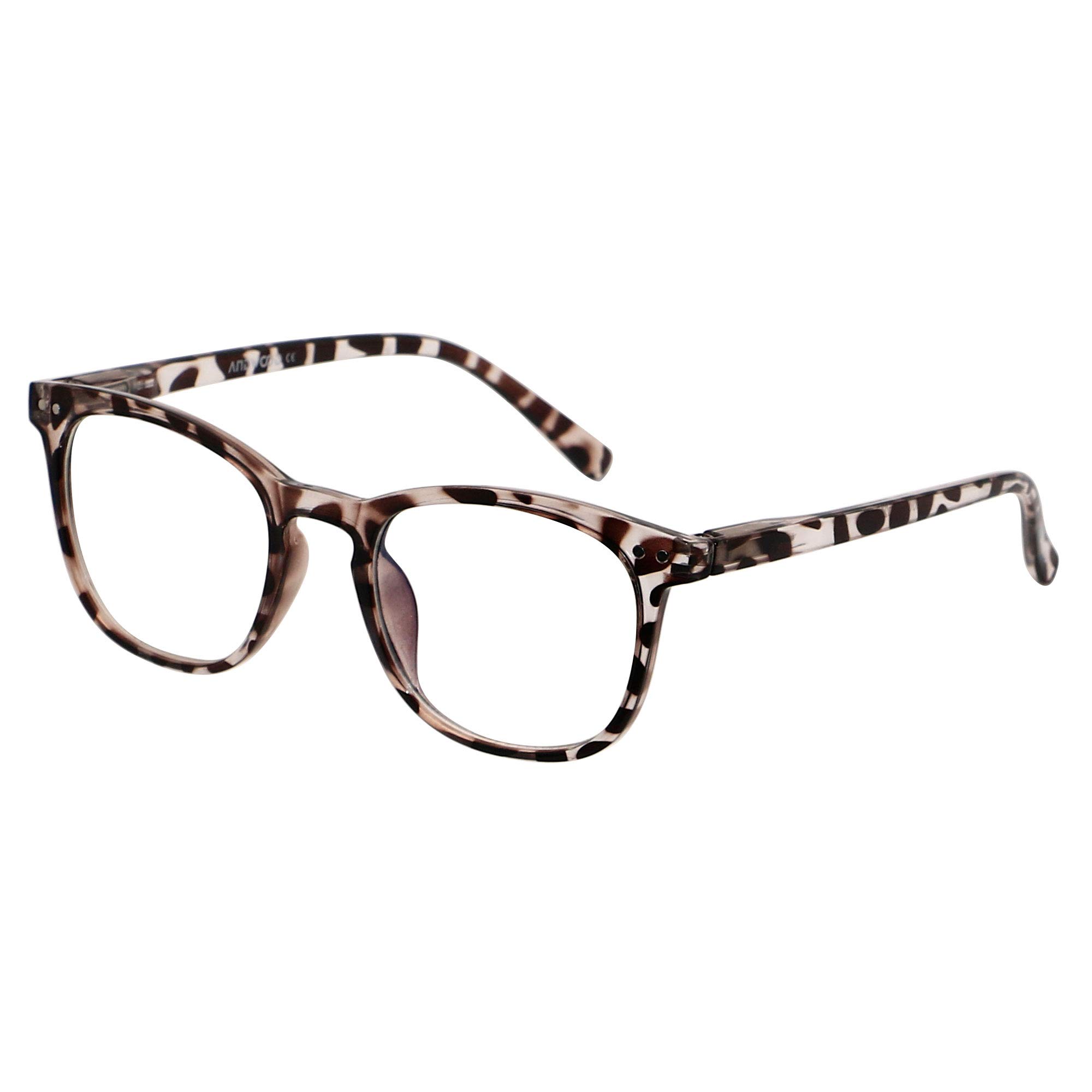 ANDWOOD Blue Light Blocking Glasses Women Men Computer Small Face Frame Bluelight Blocker Teens Square Frame Leopard