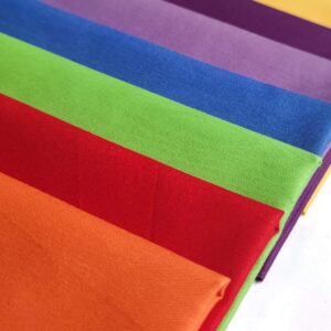 Quilting Fabric Misscrafts 7pcs Patchwork Squares 100% Cotton Craft Fabric Bundle Squares Fat Quarters 18" x 22" Multicolored for Patchwork DIY Sewing Scrapbooking Rainbow Color