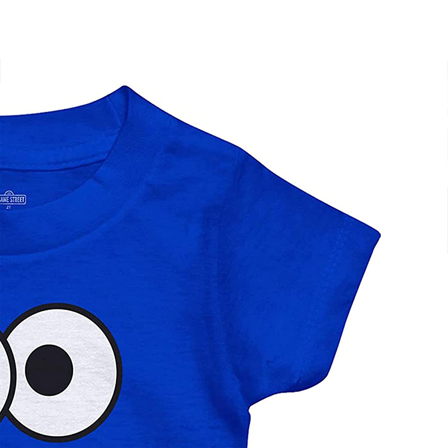 Sesame Street Short Sleeve T-Shirt Short Sleeve Tee - Elmo & Cookie Monster Big Face Tee (Cookie Monster, 3T)