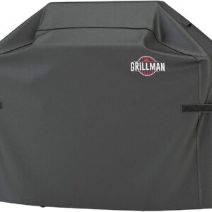 Grillman Premium Grill Cover for Outdoor Grill, BBQ Grill Cover, Rip-Proof, Waterproof, Top Heavy-Duty Large Grill Covers for Outside, Barbecue Cover & Gas Grill Covers (52" L x 26" W x 43" H, Black)