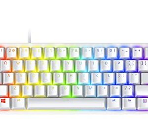 Razer Huntsman Mini 60% Gaming Keyboard: Fast Keyboard Switches - Linear Optical Switches - Chroma RGB Lighting - PBT Keycaps - Onboard Memory - Mercury White