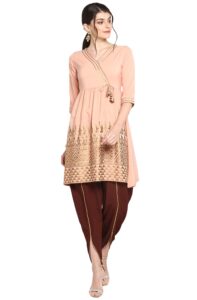 janasya kurta set for women peach