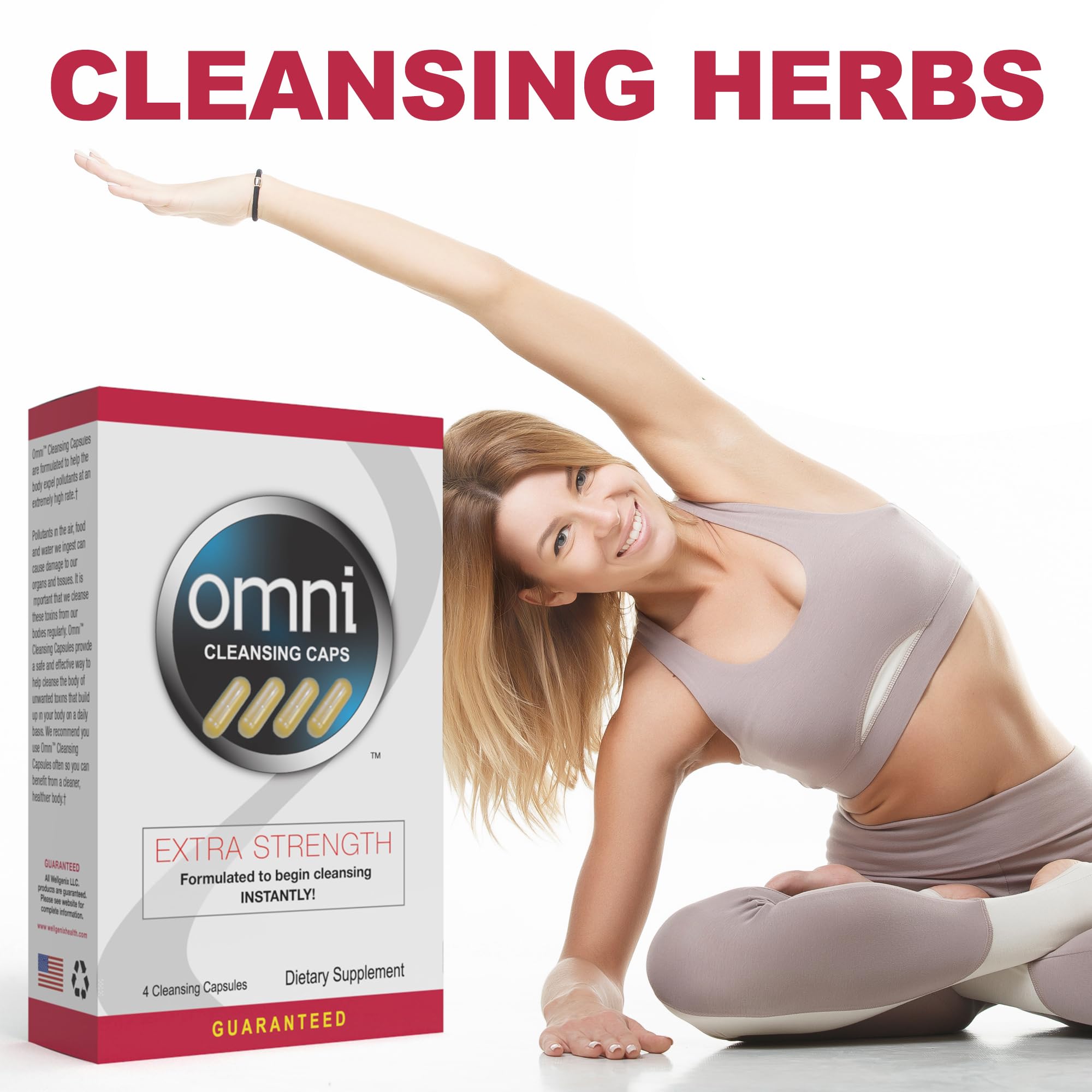 Wellgenix Omni Herbal Cleanse Detox Capsules: Fast Acting, Extra Strength Detox Cleanse for Whole Body, Flush Your System with Detoxifying Capsules, 4 Count (2)