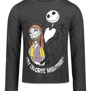 Disney Nightmare Before Christmas Sally Oogie Boogie Toddler Girls 2 Pack Long Sleeve T-Shirts Black/Grey 2T