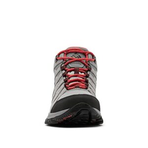 Columbia Women's Redmond III Mid Waterproof Walking Shoe Hiking, Steam/Red Coral, 7.5