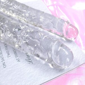 13 Inch Double Ended Realistic Dildo Flexible Clear Dildos Long Dong for Double Sided Lesbian Anal Play G-spot Stimulator Sex Toys for Women Men Couple