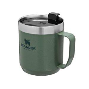 stanley classic legendary vacuum insulated tumbler-stainless steel camp mug, 1 count (pack of 1), hammertone green,354 milliliters