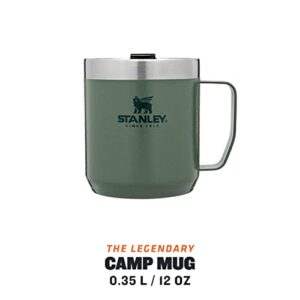 Stanley Classic Legendary Vacuum Insulated Tumbler-Stainless Steel Camp Mug, 1 Count (Pack of 1), Hammertone Green,354 milliliters