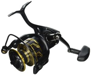 penn battle iii spinning inshore fishing reel, ht-100 front drag, max of 15lb | 6.8kg, made with sturdy all-aluminum composition for durability, 4000, black and red