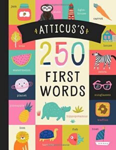 atticus’s 250 first words: a personalized book of words just for atticus! (personalized children’s book gift)