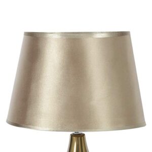 Urban Lifestyle Brass Metallic Teardrop Base Table Lamp with Gold Shade