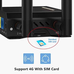 Wiflyer WE826-Q 4G LTE Router, CAT 4 EC25 Module 300Mbps with SIM Card Slot Unlocked, 4G LTE Modem Hotspot (Work with T-Mobile AT&T, Verizon)