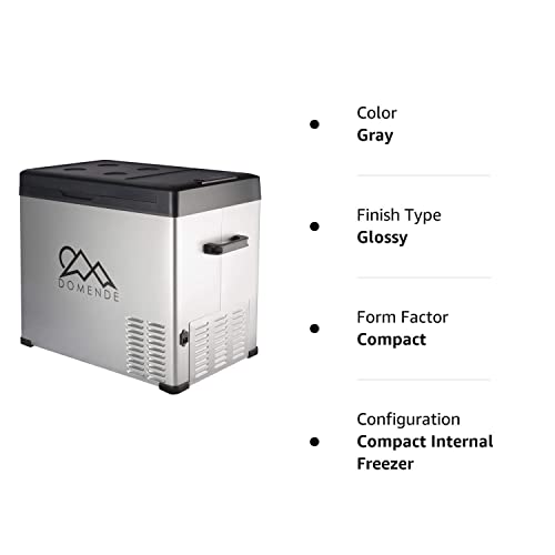 Domende 12 volt Refrigerator 54qt Portable Freezer Electric Cooler Compressor Car Fridge for Car Truck Vehicle RV Boat Outdoor and Home use 12/24V DC and 90-250 AC,Cooling to -4F