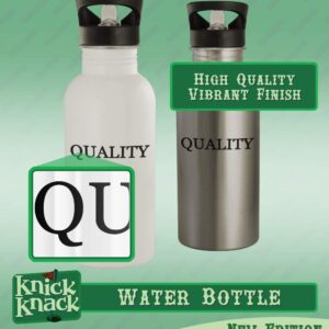 Knick Knack Gifts #officiator - 20oz Stainless Steel Hashtag Outdoor Water Bottle, Silver