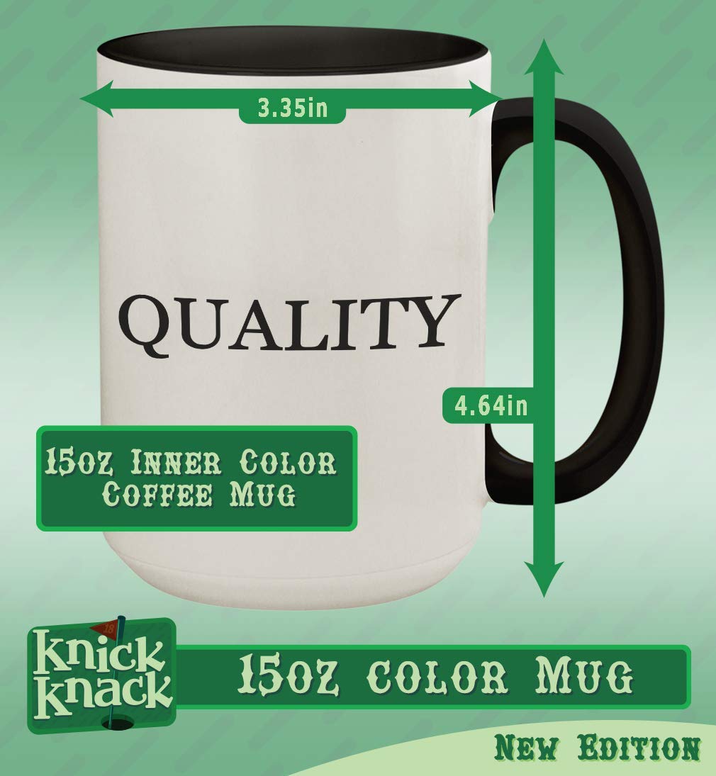 Knick Knack Gifts got officiator? - 15oz Ceramic Colored Inside & Handle Coffee Mug Cup, Black