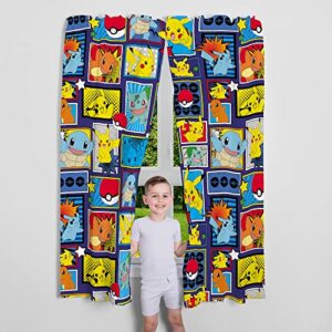 Franco Kids Room Window Curtains Drapes Set, 82 x 63 in, Pokemon