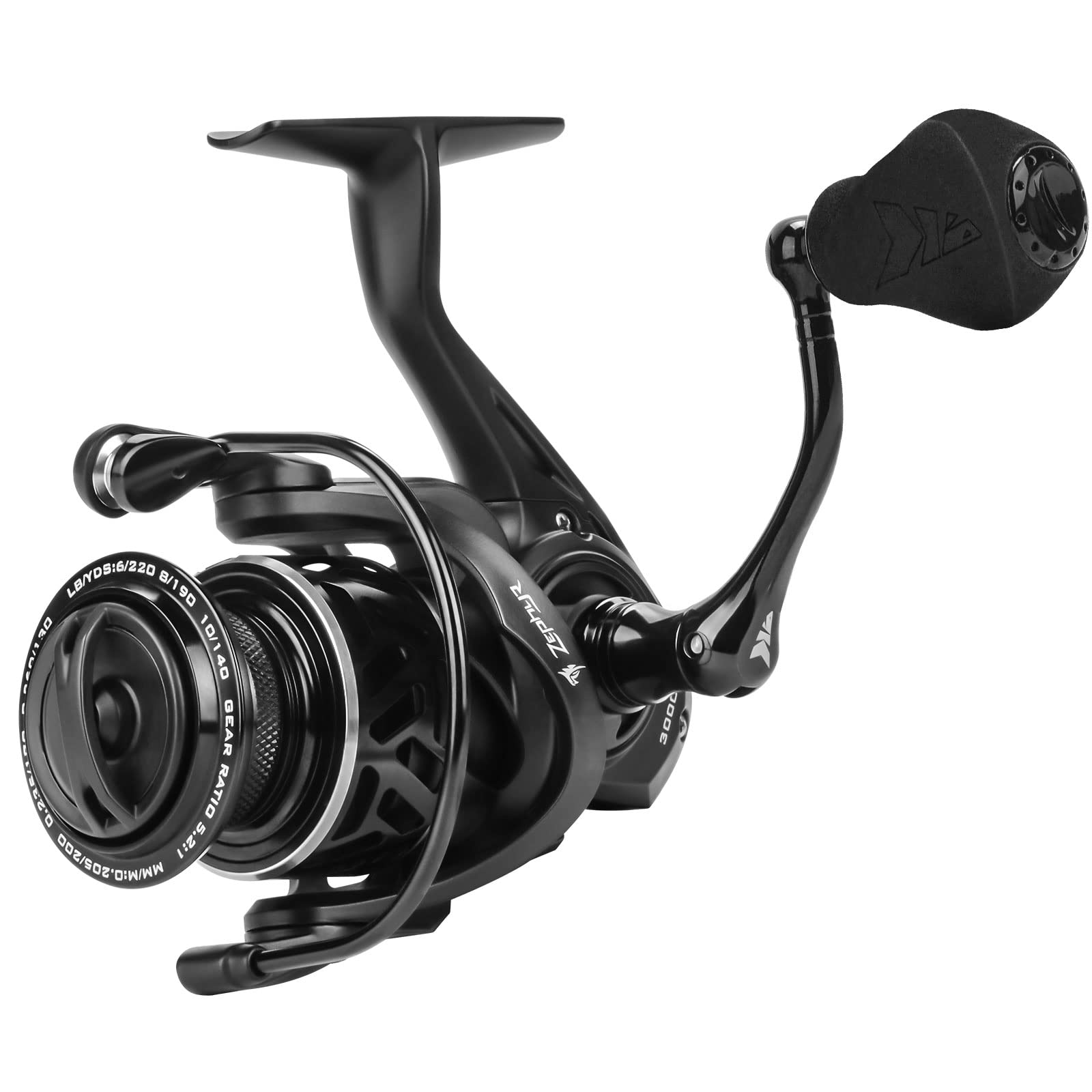 KastKing Zephyr Spinning Reel,Size 2000 Fishing Reel, Light Weight Ultra Smooth Powerful Spinning Fishing Reels