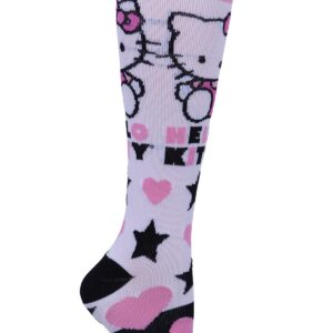 Cherokee Gift For Her Printsupport Women 12 mmHg Support Socks, One Size, Hello Kitty Love