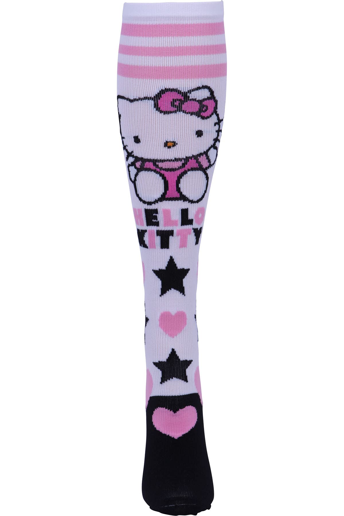 Cherokee Gift For Her Printsupport Women 12 mmHg Support Socks, One Size, Hello Kitty Love