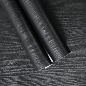 yancorp matte black contact paper black wallpaper peel and stick for countertops removable wallpaper for cabinets desk wrap self-adhesive stick on wallpaper kitchen bathroom