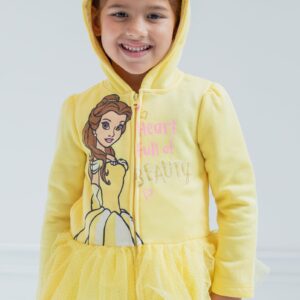 Disney Princess Belle Toddler Girls Zip Up Peplum Hoodie 4T