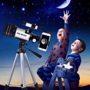 Telescope for Kids Adults Beginners - 15X-150X High Power Astronomical Refractor Telescope Portable Travel Telescope for Adults Cool Astronomy for Christmas, White